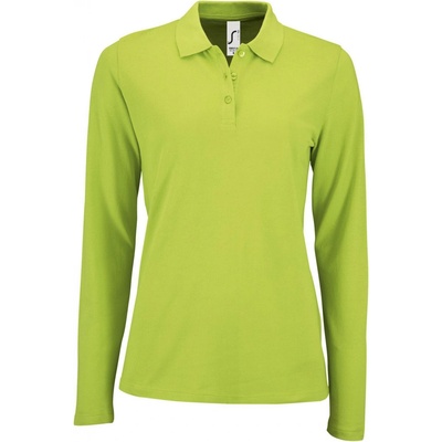 SOĽS Perfect Lsl Women Dámske polo tričko dlhý rukáv SL02083 Apple green