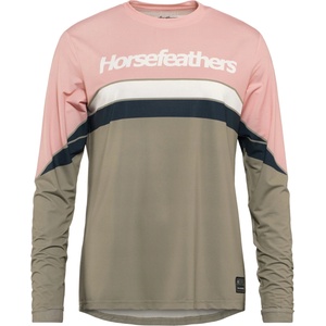 Horsefeathers Дамска фланелка с дълъг ръкав за колоездене Horsefeathers Women's Quantum L/S Bike Jersey Cycling jersey - Lotus / Taupe (156-2803-0214)