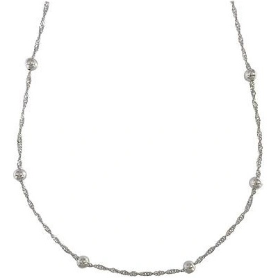InfinitySilver Strieborný náhrdelník lambáda s guľôčkami 145102545