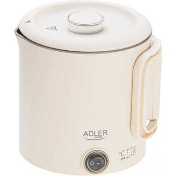 Adler Електрическа кана за туризъм Adler AD 1388b, 650W, 0.8 л, Сваляем капак, Въртяща се основа, Бежов (999AD1388B)