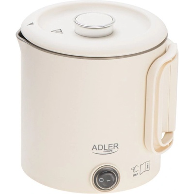 Adler Електрическа кана за туризъм Adler AD 1388b, 650W, 0.8 л, Сваляем капак, Въртяща се основа, Бежов (999AD1388B)