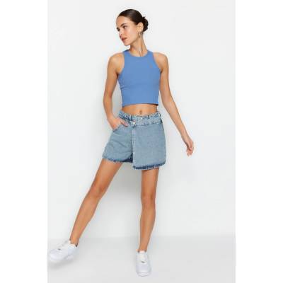 Trendyol Dámske kraťasy Denim šedá
