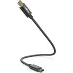 Hama Кабел Hama 201604, от USB C(м) към USB C(м), 0.2m, черен (HAMA-201604)