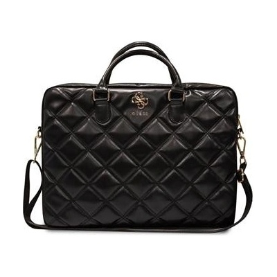 Guess PU Quilted 4G Metal Logo Computer Bag 15/16" Black 57983117870