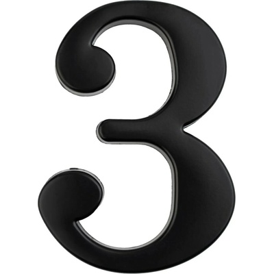COBRA Domové číslo 3 nerez, čierna, 10 cm