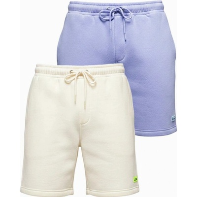 Sada unisex šortek s logem krémová/fialová V1 Z129