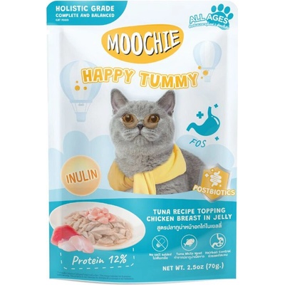 Moochie Happy Tummy Tuna Recipe Topping Chicken Breast In Jelly 70 g