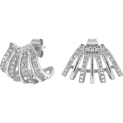 Rosefield Oslnivé ocelové náušnice s krystaly Swarovski JECCS-J1030