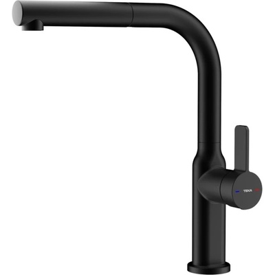 Strohm Teka Oval 938 ЧЕРЕН Кухненски смесител, изтеглящ се душ, въртящ се чучур, черен (Б.7019.ЧЕ)