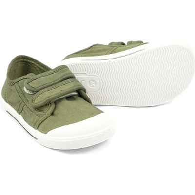 Igor Lona Velcro detské barefoot plátenky kaki