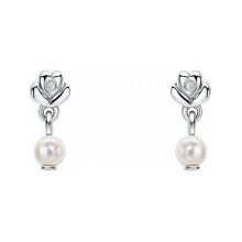 D for diamond strieborné náušnice E6588W