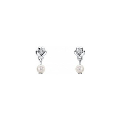 D for diamond strieborné náušnice E6588W