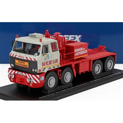 PERFEX WILLEME TG250 TRUCK GARAGE DE L'AUTOROUTE TRANSPORT 4-ASSI 1962 LIGHT GREY RED 1:43