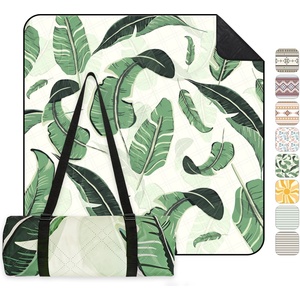 Sekey picnic blanket, waterproof, 200 x 200 cm, beach blanket, sand-free Padded, three-layer structure, PEVA waterproof base, tie strap carry strap, suitable for picnic, camping, beach - PM19 (B0FW4VWW6K)
