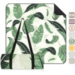 Sekey picnic blanket, waterproof, 200 x 200 cm, beach blanket, sand-free Padded, three-layer structure, PEVA waterproof base, tie strap carry strap, suitable for picnic, camping, beach - PM19 (PM19)