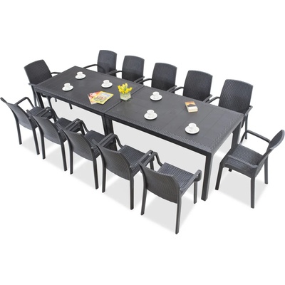 BICA Комплект за хранене за градина Houston/Indiana 12 антрацит Bica (BC9094ANTx2-12x9093ANT)