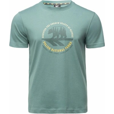 Hi-Tec HORAL pánské bavlněné triko zelená – Zboží Dáma