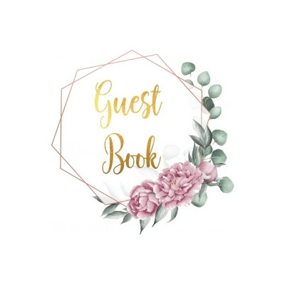 Guest Book for visitors and guests to sign at a party, wedding, baby or bridal shower (hardback) | Lulu and Bell