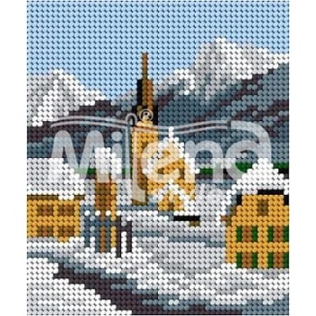 Milena Style Зима в планината - гоблен със схема