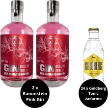 Rammstein Pink Gin + 24 x Goldberg Tonic 38% (set 2 x 0.7 L, 24 x 0.2 L)