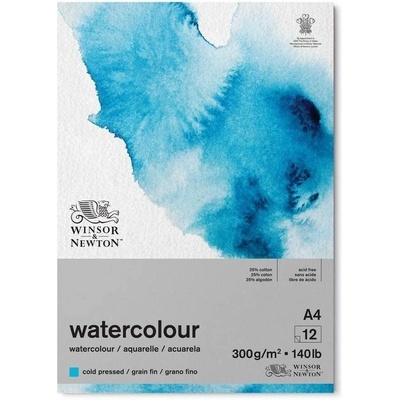 Blok WINSOR & NEWTON Watercolour Pad A4, 12 listů