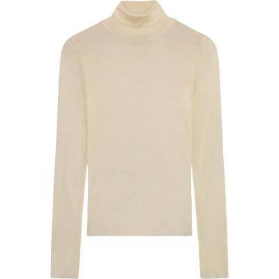 KnowledgeCotton Apparel Дамски вълнен пуловер KnowledgeCotton Apparel Women's Wool L/S Roll Neck Wool jumper - Egret - размер XXL (105-6863-0216)