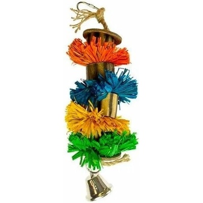 Duvo+ ptačí hračka RAFFIA POMPOMS 29x8,9x8,9cm