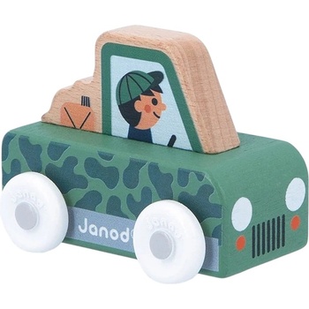 Janod Дървена количка Janod Cross Roads - Кола за сарафи (J05942)