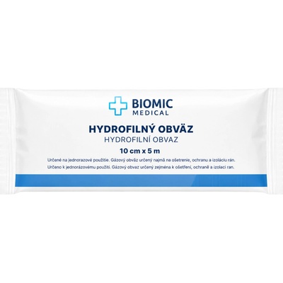 BIOMIC Sterilný obväz 10 cm x 5 m 1 ks