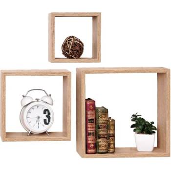 Декоративни дървени етажерки за стена - 3 бр