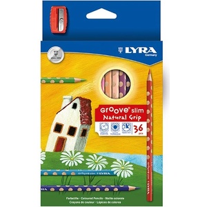 LYRA Цветни моливи LYRA Groove Slim триъгълни 36 броя + острилка 2821360 (2821360)