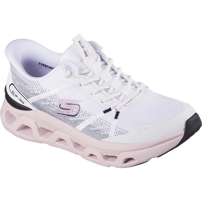 Skechers Дамски маратонки Skechers Engineered Mesh Knotted Bungee Slip On Trainers Womens - White/Pink