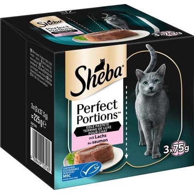 Sheba Perfect Portions Paštika s lososem 8 x 6 misek (48 x 37,5 g)