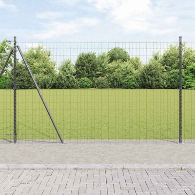 OMAXI Evropský plot s betonovou základnou 10 x 1,4 m Šedá Síťovina 242662