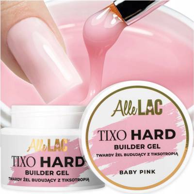 AlleLac Hard Builder stavební gel na prodlužování nehtů baby pink 45 g
