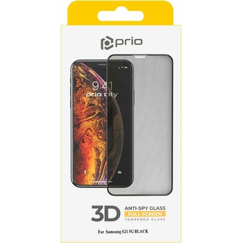 Prio Закалено защитно стъкло за Samsung Galaxy S21 5G, Full Cover 3D, черно (15501)