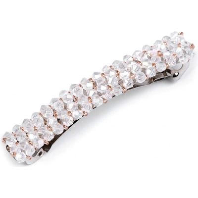 Francouzská spona do vlasů s broušenými korálky - Crystal – Zboží Dáma