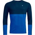 Ortovox Мъжко мериносово термобельо Ortovox 185 Rock'N'Wool Long Sleeve Merino base layer - Deep Ocean II - размер XL (015-1350-1114)