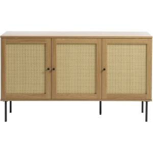 Unique Furniture Нисък скрин от декор от дъб в естествен цвят 140x80 cm Pensacola - Unique Furniture (43214023)