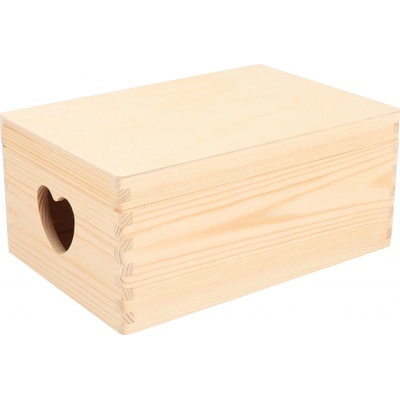 ČistéDrevo Drevený box so srdiečkami