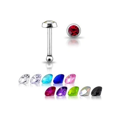 Šperky4U piercing do nosu fialový zirkon N01117-A