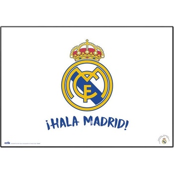 CurePink Podložka na stůl FC Real Madrid: Znak 49,5 x 34,5 cm TSEH367