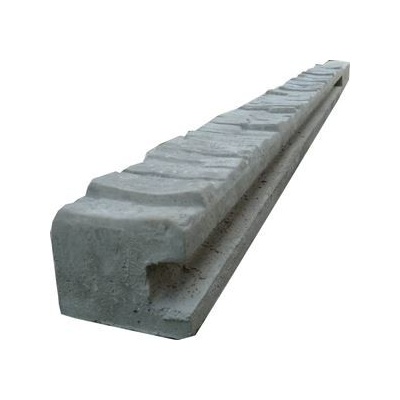 Betonový sloupek koncový vzor+ dekor na 2 m přírodní pravý (275 cm)