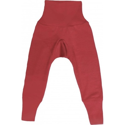 Cosilana Rostoucí kalhoty červené z merino vlny a hedvábí