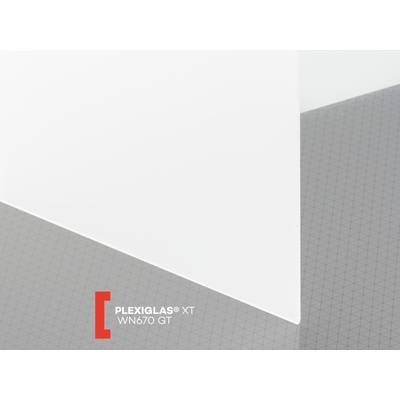 Röhm Plexisklo Plexiglas XT 2 mm WN670 propustnost 78% 2050 x 3050 mm opál 1 ks