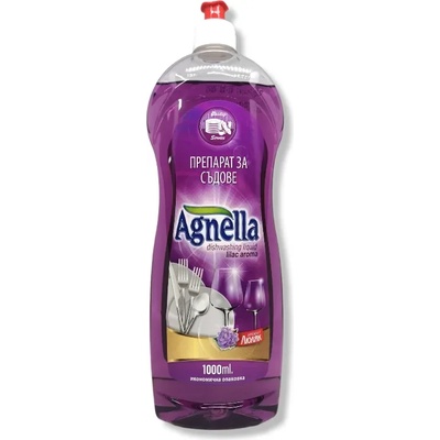 Agnella измиващ препарат за съдове, 1000мл, Люляк