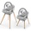 KinderKraft Столче за хранене KinderKraft - Fini Up, Grey (NEW024927)