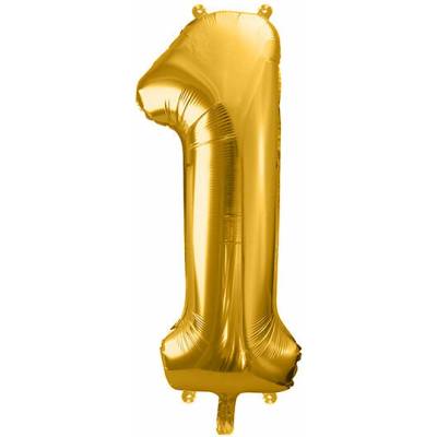 vybavsenaparty Fóliová číslice zlatá '1' 86 cm
