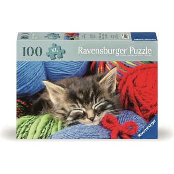 Ravensburger - Puzzle Cat in a ball 100 XXL - 100 piese