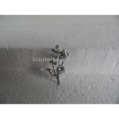 Bizuterka-eshop.cz brož stříbrná s kamínky BZ-03245